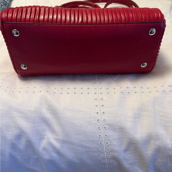 Coach Textured Red Handbag - Picture 2 of 5